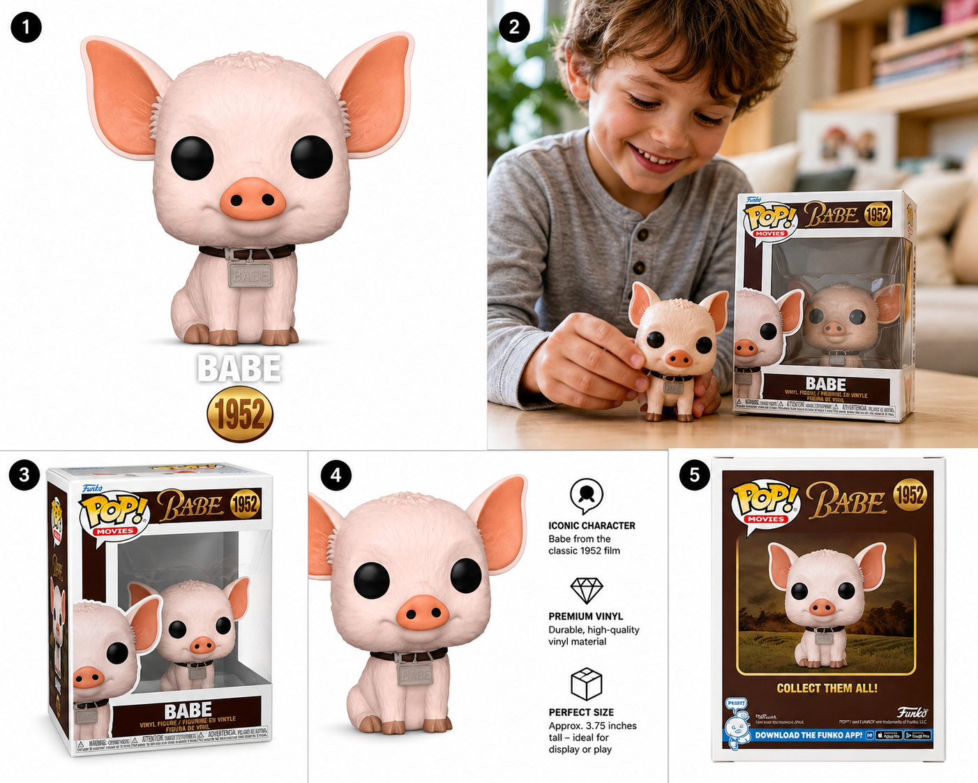 Funko Pop Movies Babe #1052 Vinyl Figure Collectible Pig Toy Boxed