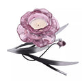 Hestia Pink Glass Rose Candle Holder – Romantic Tealight / Votive Home Décor Gift