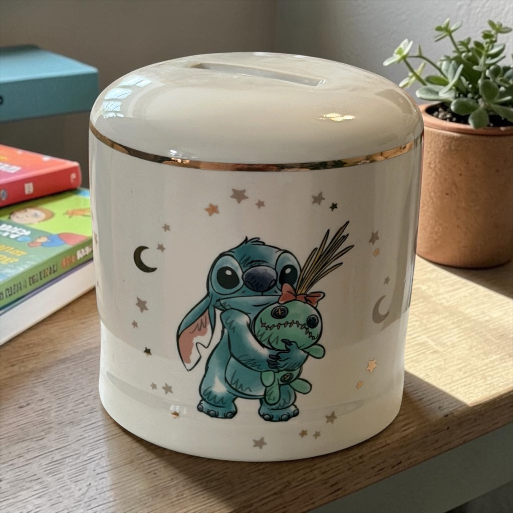 Disney Stitch Baby Ceramic Money Bank | Magical Beginnings Coin Bank Gift