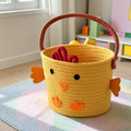Cute Chick Easter Basket Kids Storage Gift Basket Nursery Toy Organiser Yellow