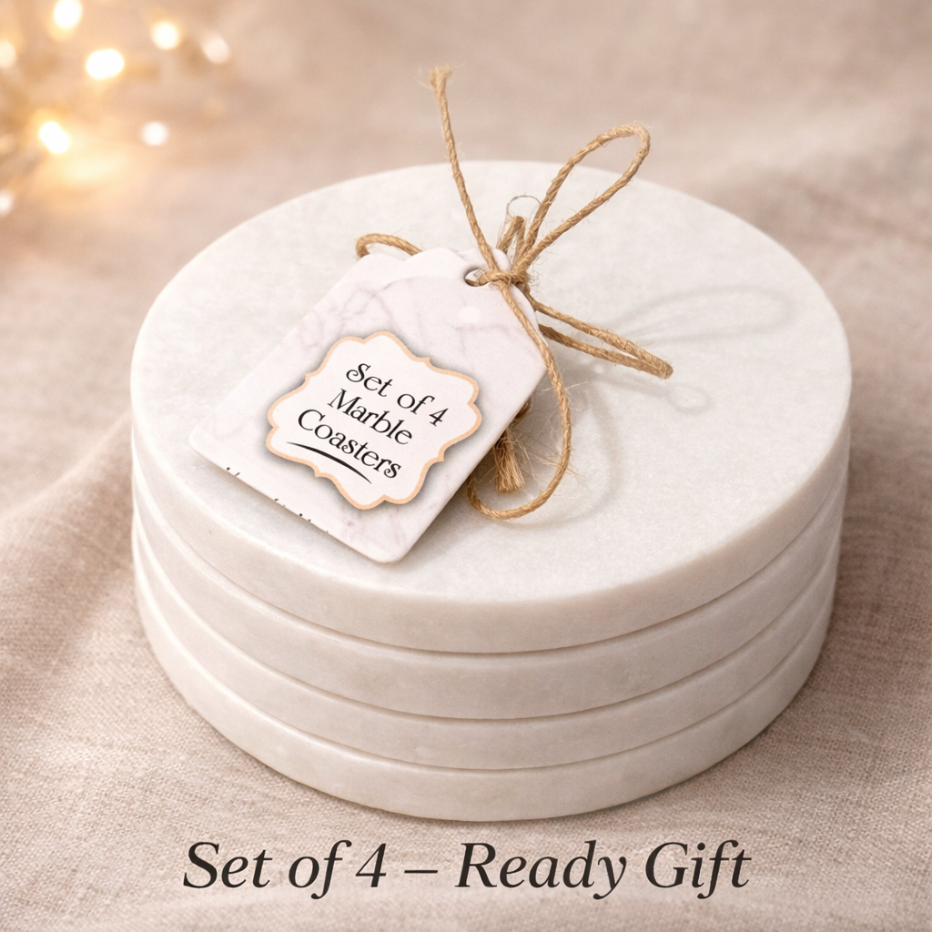Luxury Marble Coaster Set (4) – Gift Ready