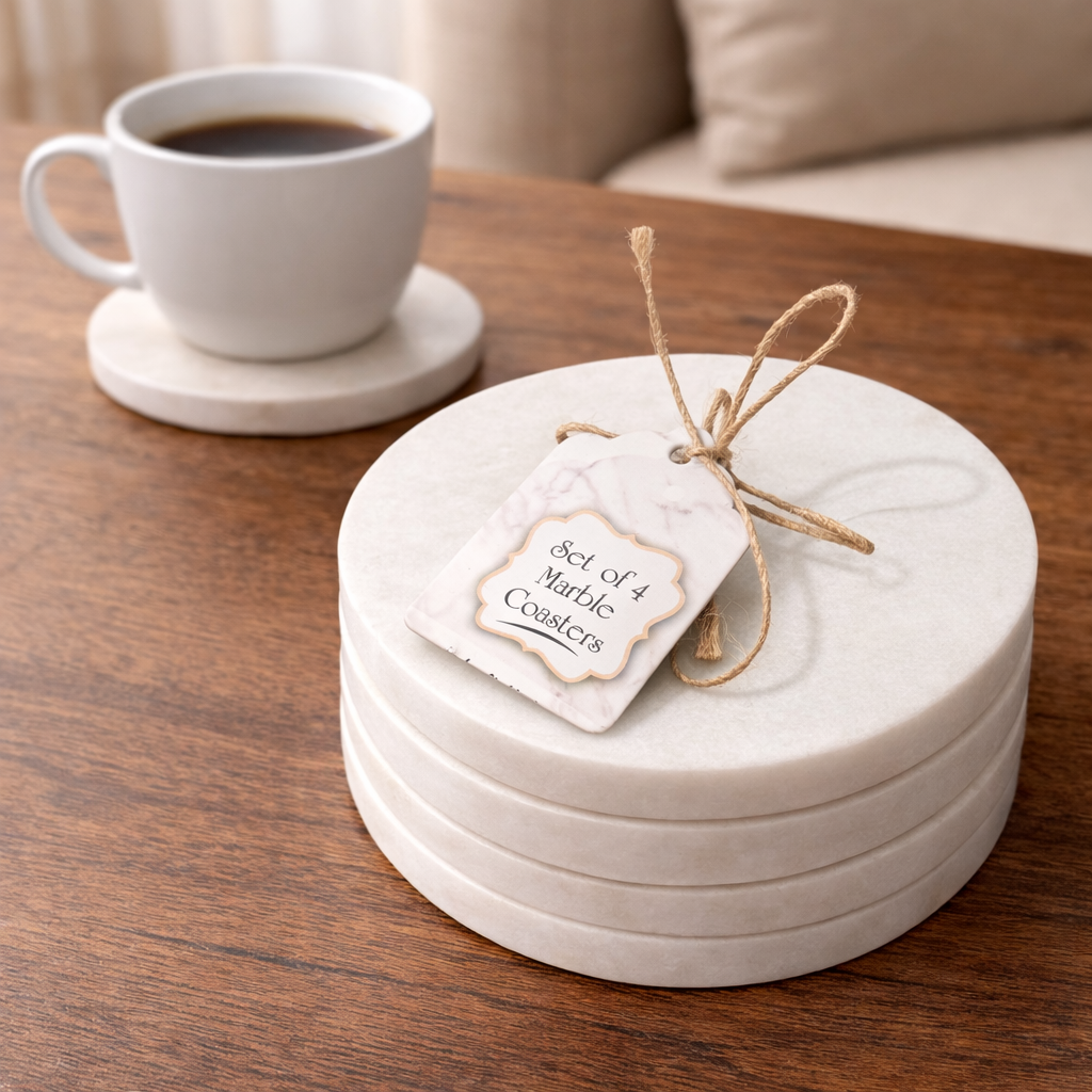 Luxury Marble Coaster Set (4) – Gift Ready