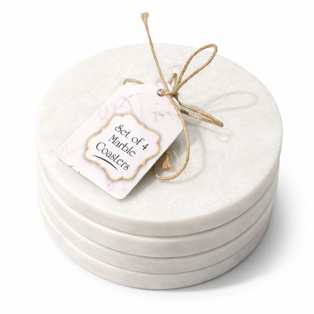 Luxury Marble Coaster Set (4) – Gift Ready