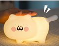 Wetry USB Rechargeable Silicone Cat Night Light – Soft Touch LED Bedside Lamp for Kids, Babies & Nursery