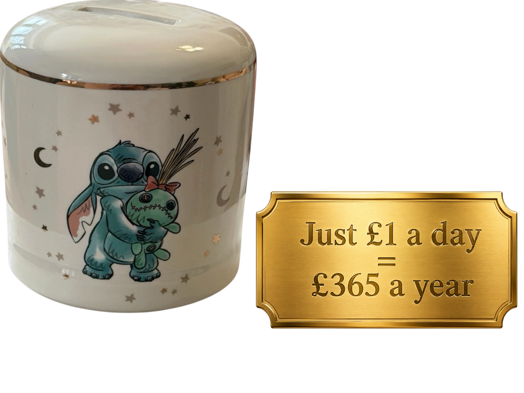 Disney Stitch Baby Ceramic Money Bank | Magical Beginnings Coin Bank Gift