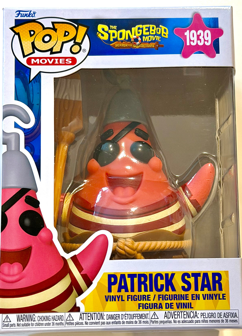 Funko Pop Patrick Star 1939 SpongeBob Movie Vinyl Figure Boxed
