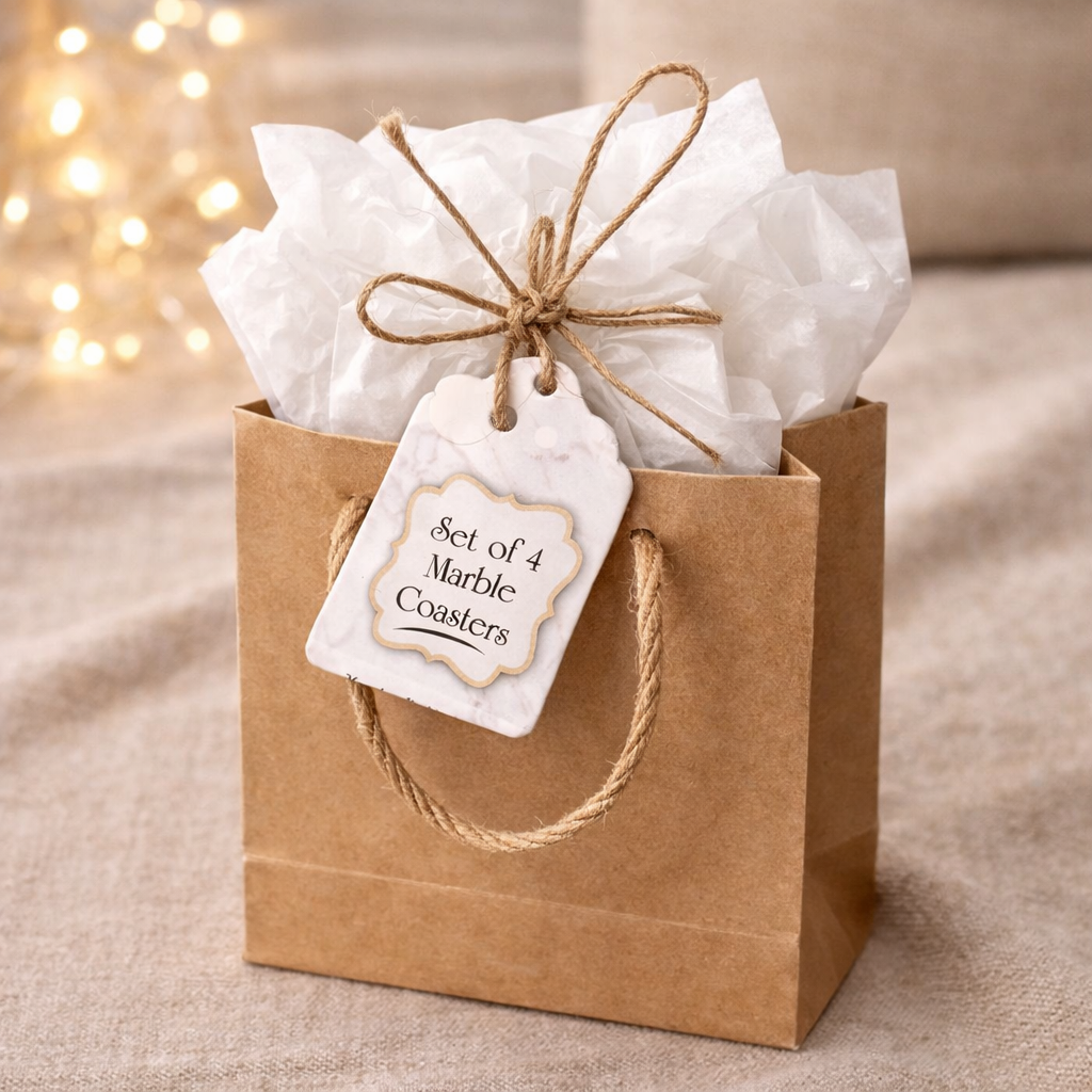 Luxury Marble Coaster Set (4) – Gift Ready