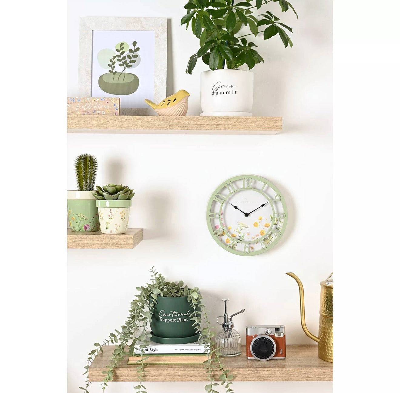 Set of 2 Cottage Garden Floral Ceramic Plant Pots | Indoor Herb Planters | Decorative Flower Pots