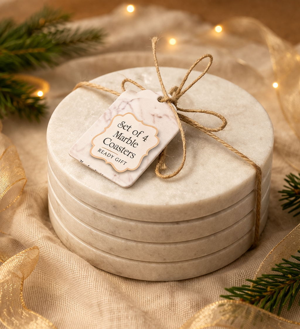 Luxury Marble Coaster Set (4) – Gift Ready