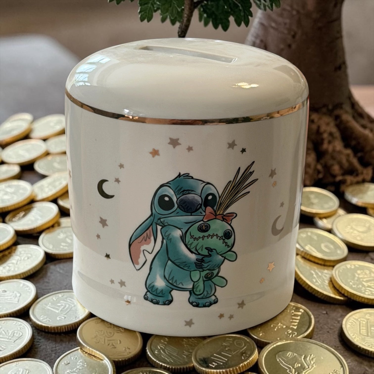 Disney Stitch Baby Ceramic Money Bank | Magical Beginnings Coin Bank Gift