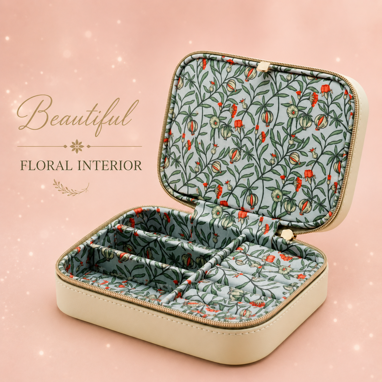 Sophia Lane Travel Jewellery Case | Floral Jewellery Organiser | GKB Prime