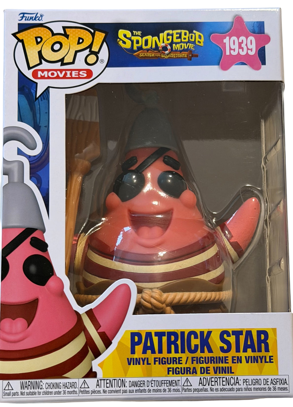 Funko Pop Patrick Star 1939 SpongeBob Movie Vinyl Figure Boxed