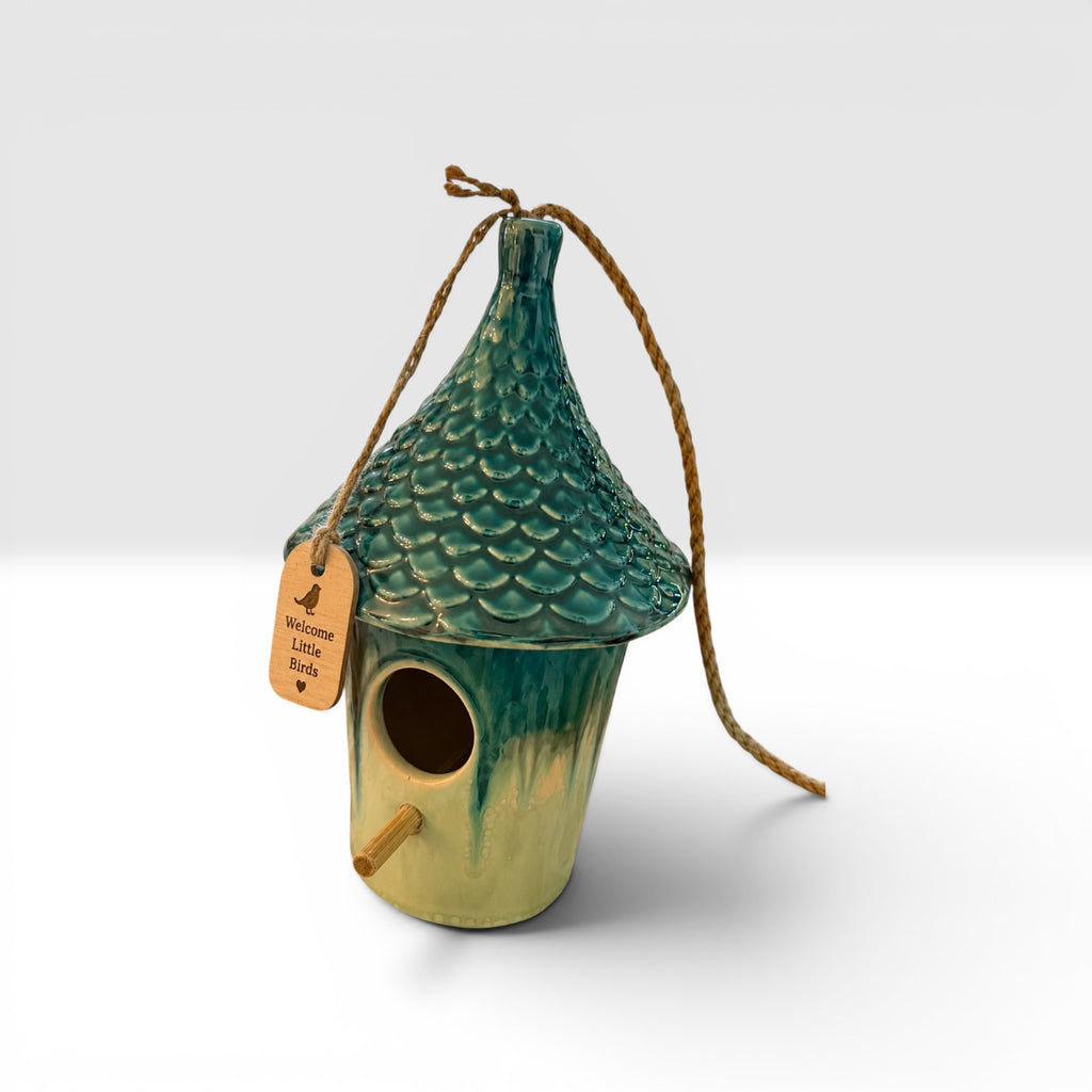 Glazed Ceramic Birdhouse