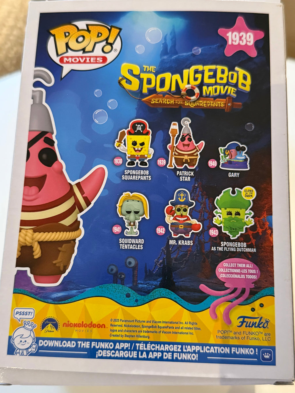 Funko Pop Patrick Star 1939 SpongeBob Movie Vinyl Figure Boxed