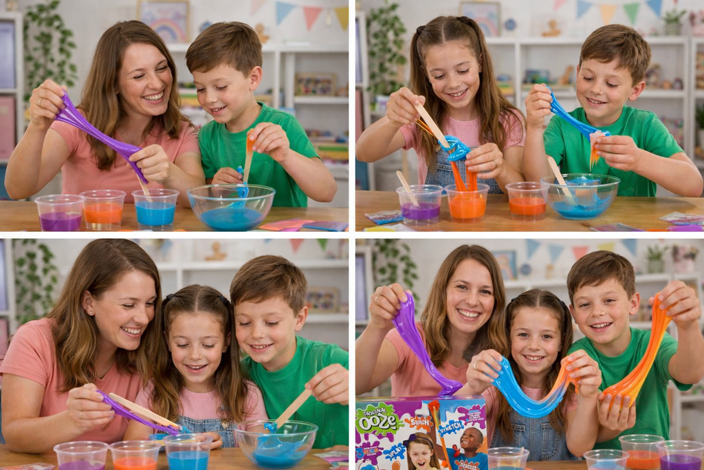 Make Your Own Ooze Slime Kit Kids Craft Set 3 Colours Sensory Toy 5+