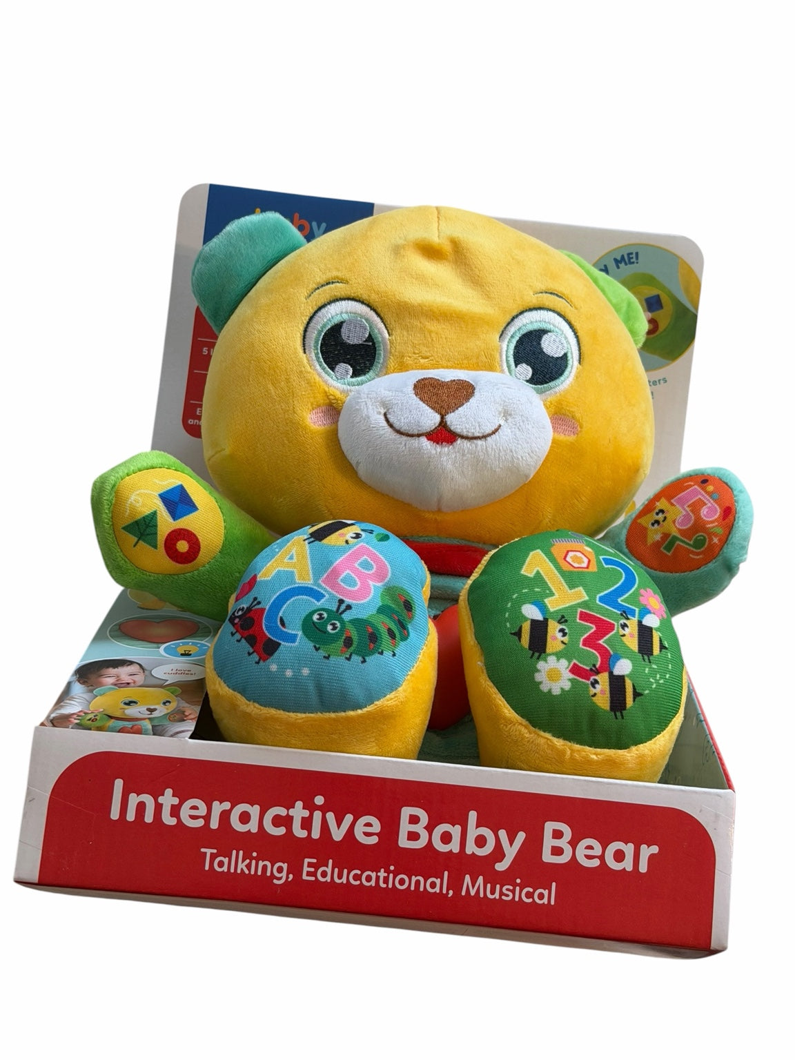 Baby Clementoni Interactive Baby Bear Talking Musical Educational Plush Toy 6M+