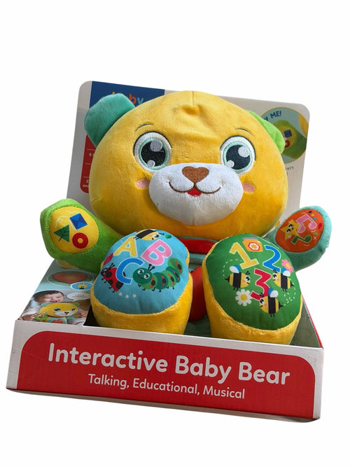 Baby Clementoni Interactive Baby Bear Talking Musical Educational Plush Toy 6M+