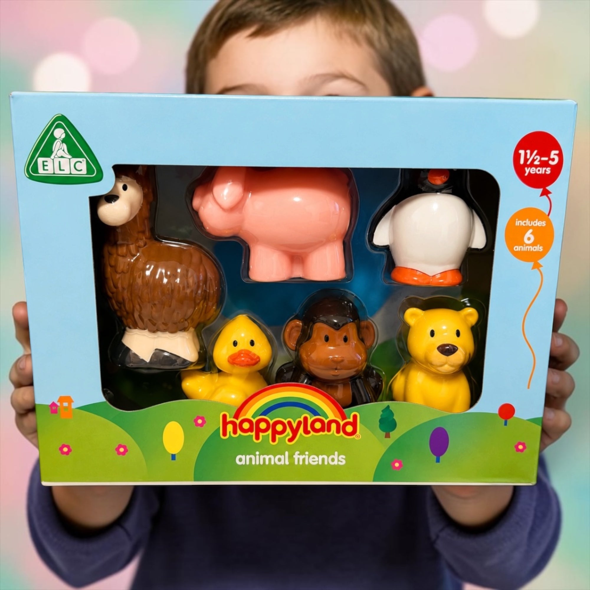 Happyland Animal Friends 6 Piece Animal Toy Set ELC Ages 18 Months–5 Years