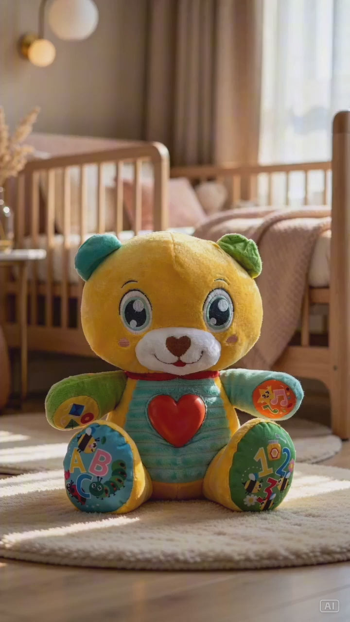 Baby Clementoni Interactive Baby Bear Talking Musical Educational Plush Toy 6M+