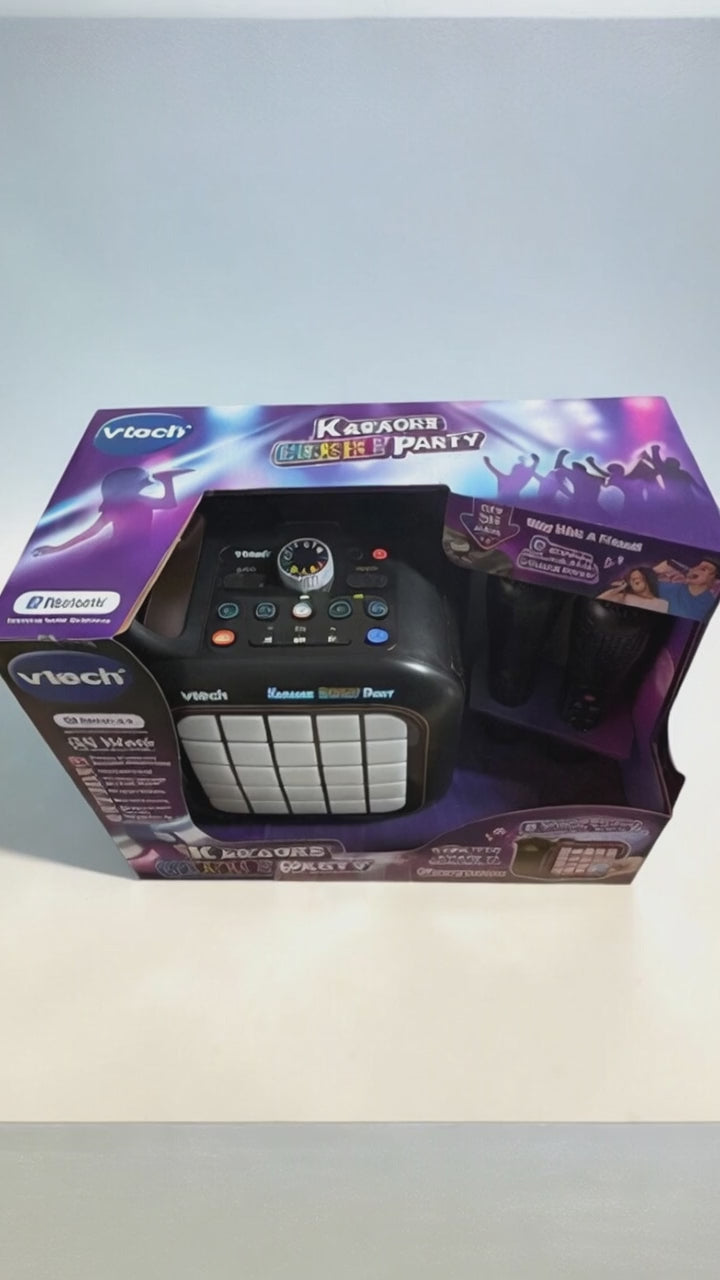 VTech Karaoke Light Party Machine – Bluetooth Speaker, 2 Wireless Mics, Touch Light Show – Brand New